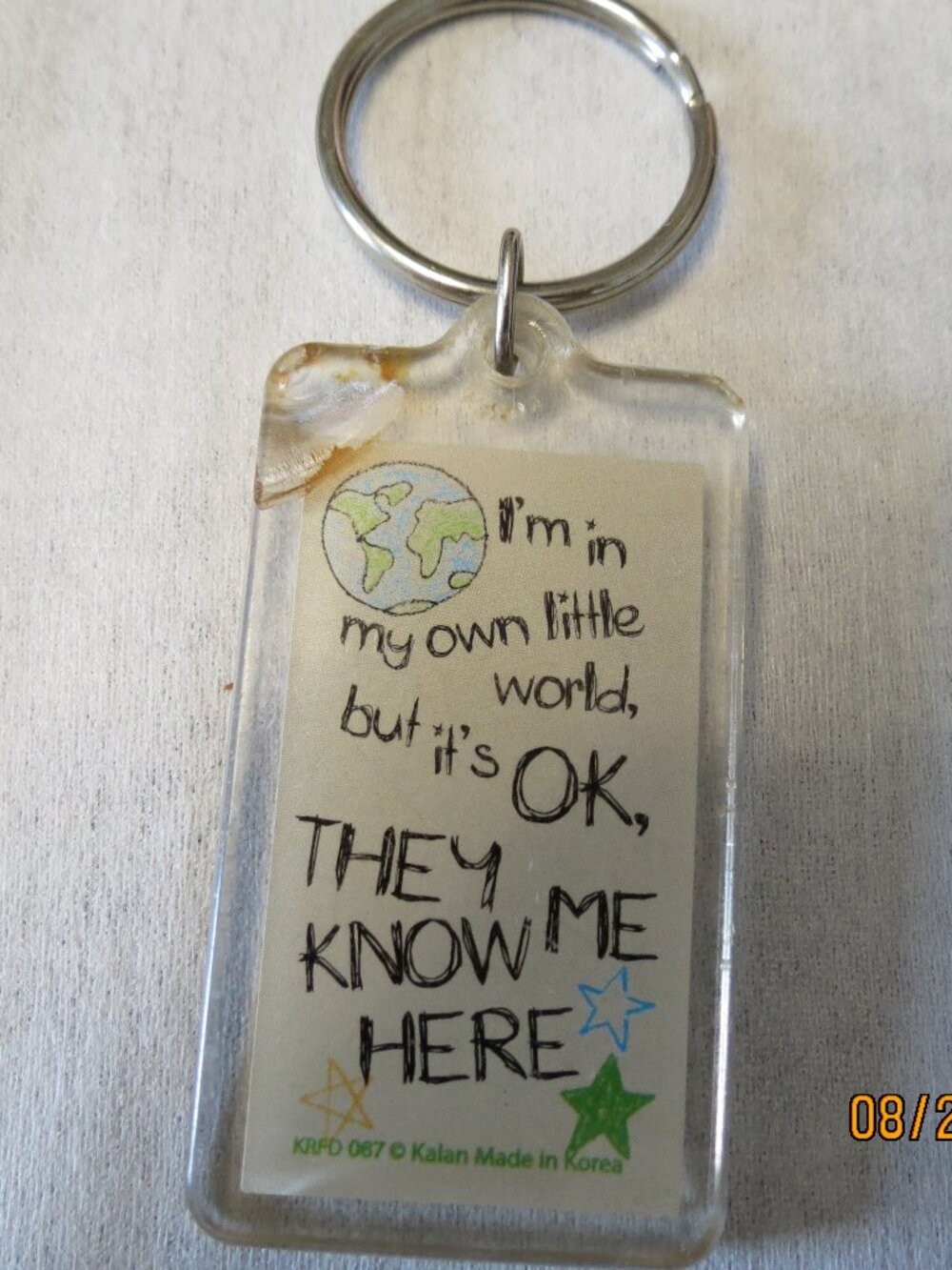 USED- Own Little World Keychain w/ defect